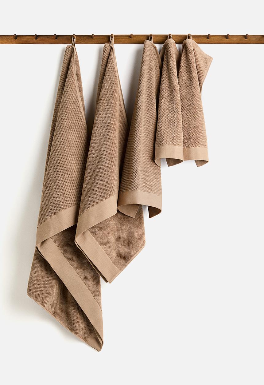 H&M - Cotton terry bath towel - brown