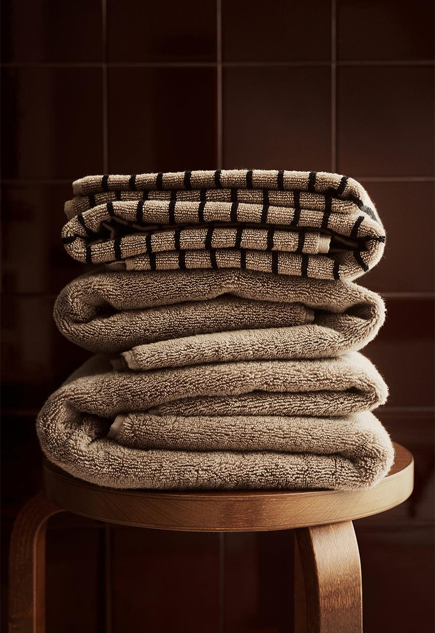 H&M - Striped bath towel - brown,multi