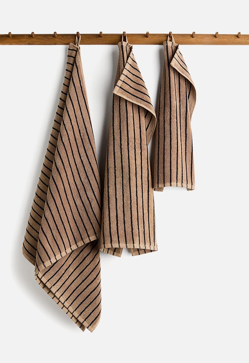 H&M - Striped bath towel - brown,multi