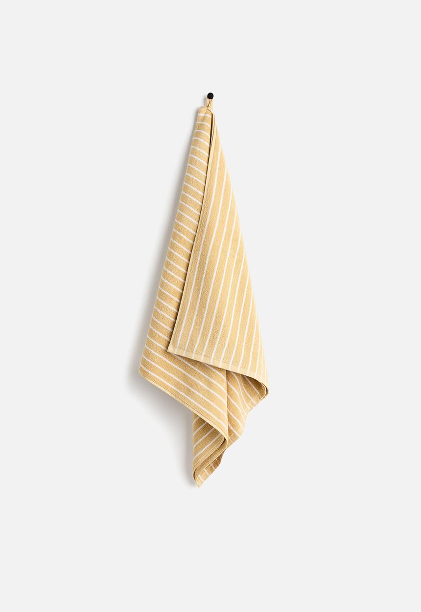 H&M - Striped bath towel - yellow/white striped