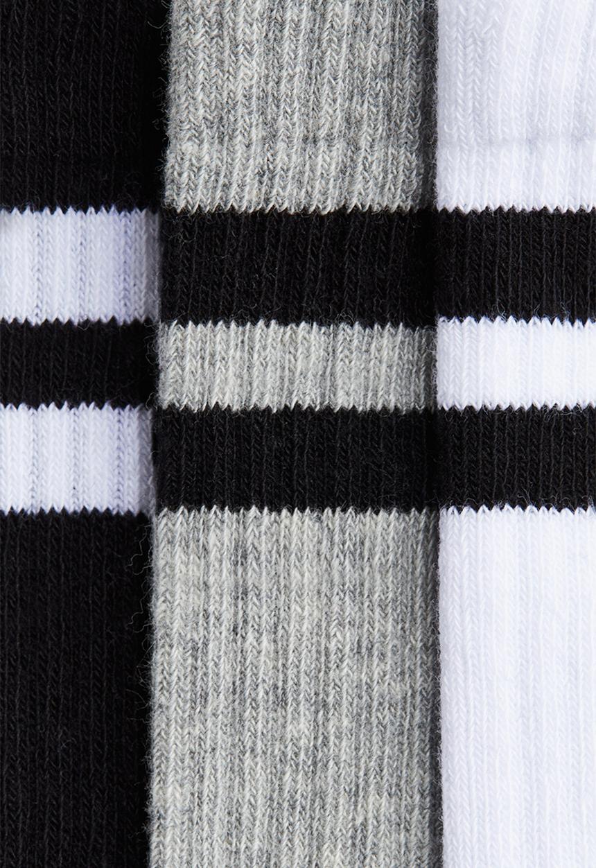 H&M - 5 pack ribbed terry socks - white & black
