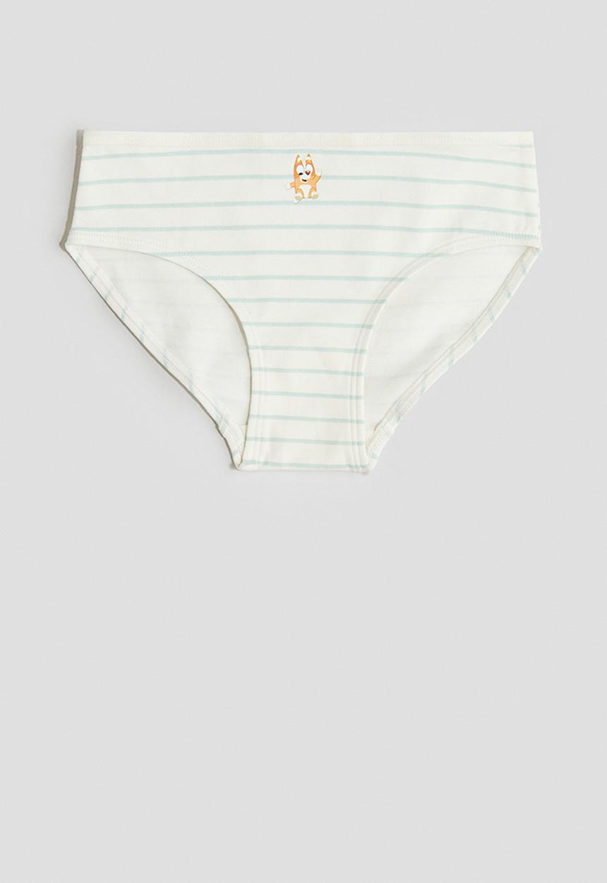 H&M - 7 pack cotton briefs - light green bluey