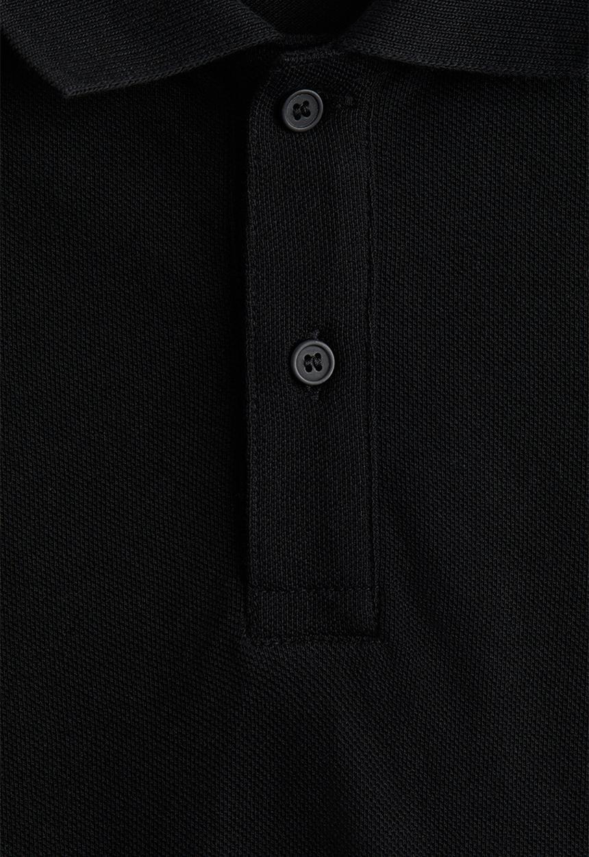 H&M - Cotton piqué polo shirt - black