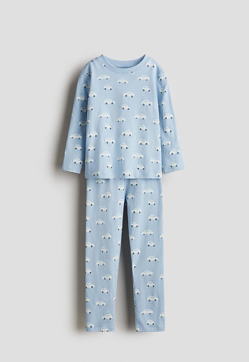 H&M - Patterned jersey pyjamas - light blue cars