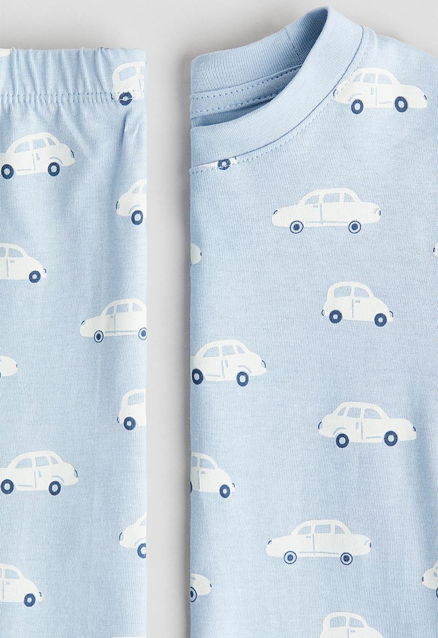 H&M - Patterned jersey pyjamas - light blue cars