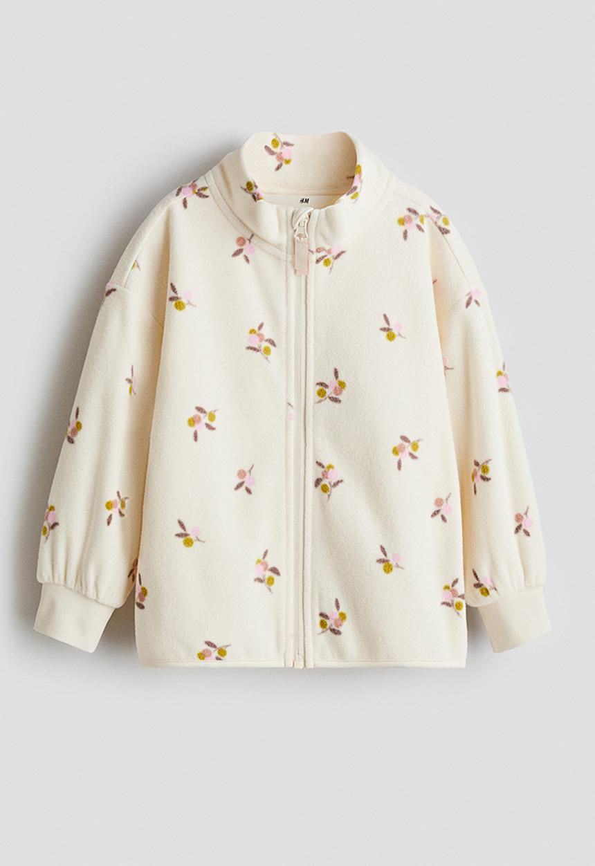 H&M - Fleece jacket - cream berries