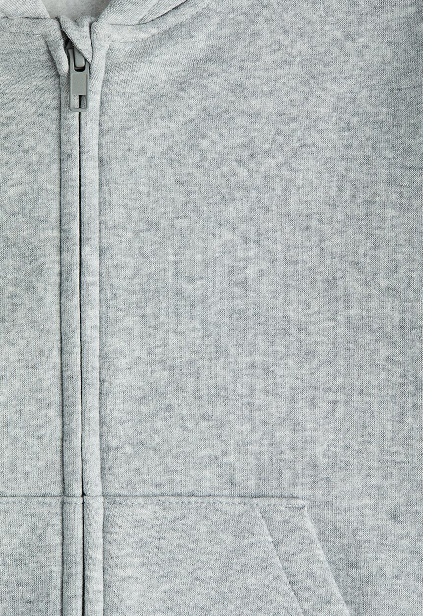 H&M - Oversized zip-through hoodie - light grey marl