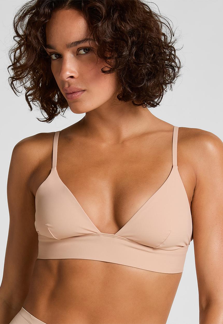 Hunkemoller - Smooth triangle bralette - rugby tan