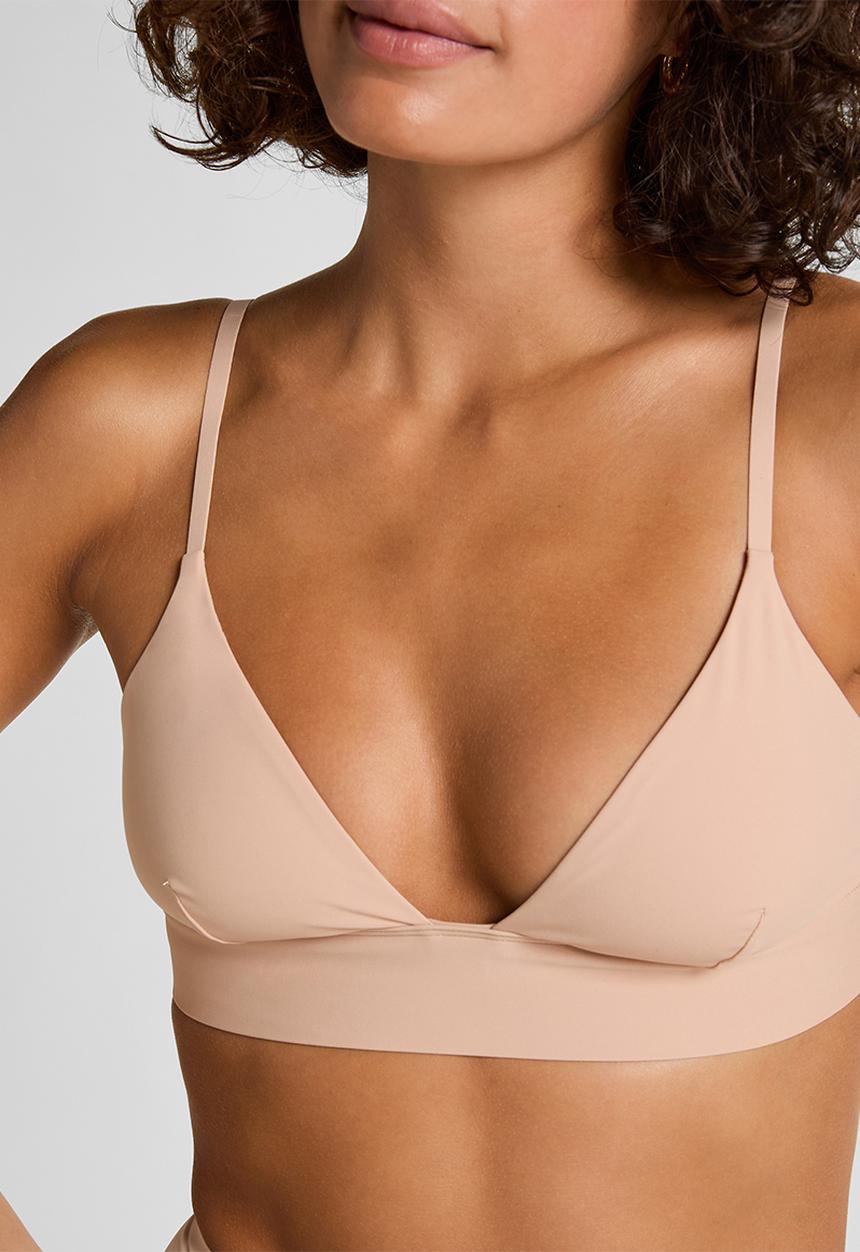 Hunkemoller - Smooth triangle bralette - rugby tan