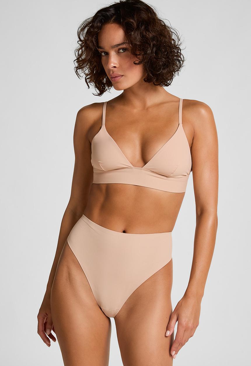 Hunkemoller - Smooth triangle bralette - rugby tan