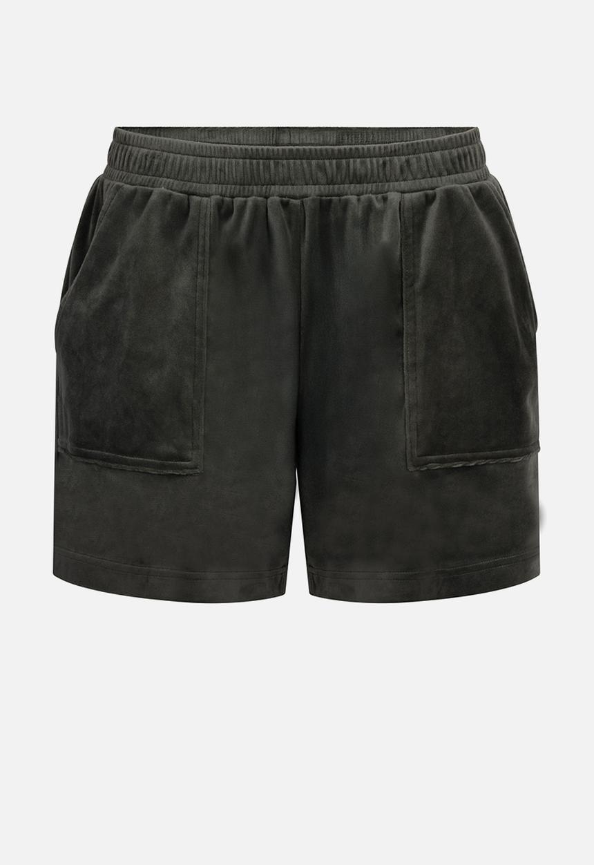 Hunkemoller - Short velours pocket - green