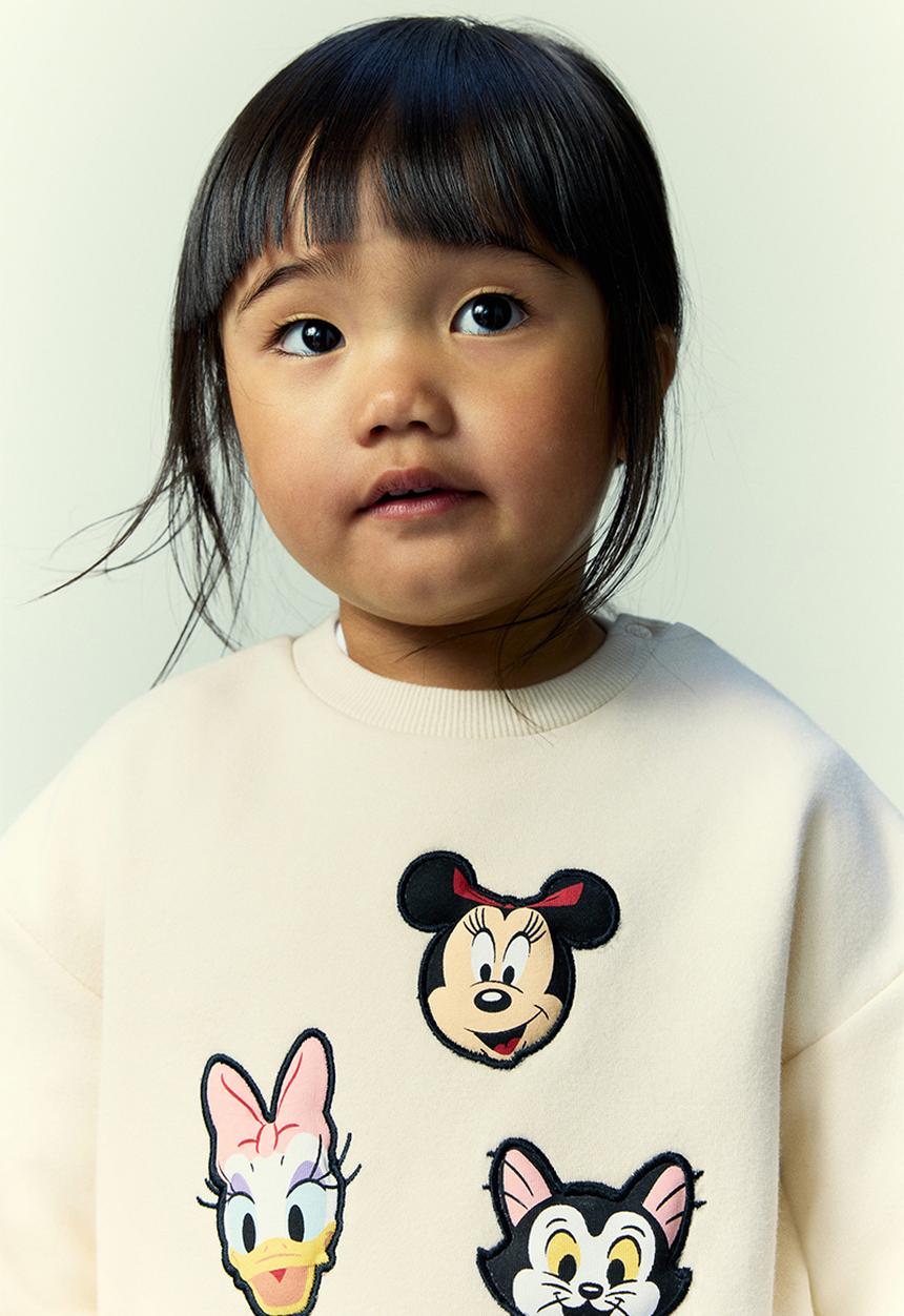 H&M - Printed brushed-inside sweatshirt - beige,multi