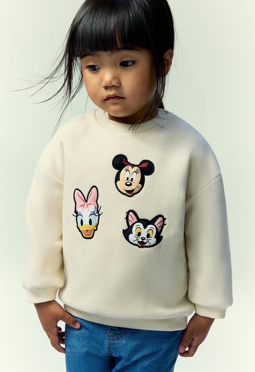 H&M - Printed brushed-inside sweatshirt - beige,multi