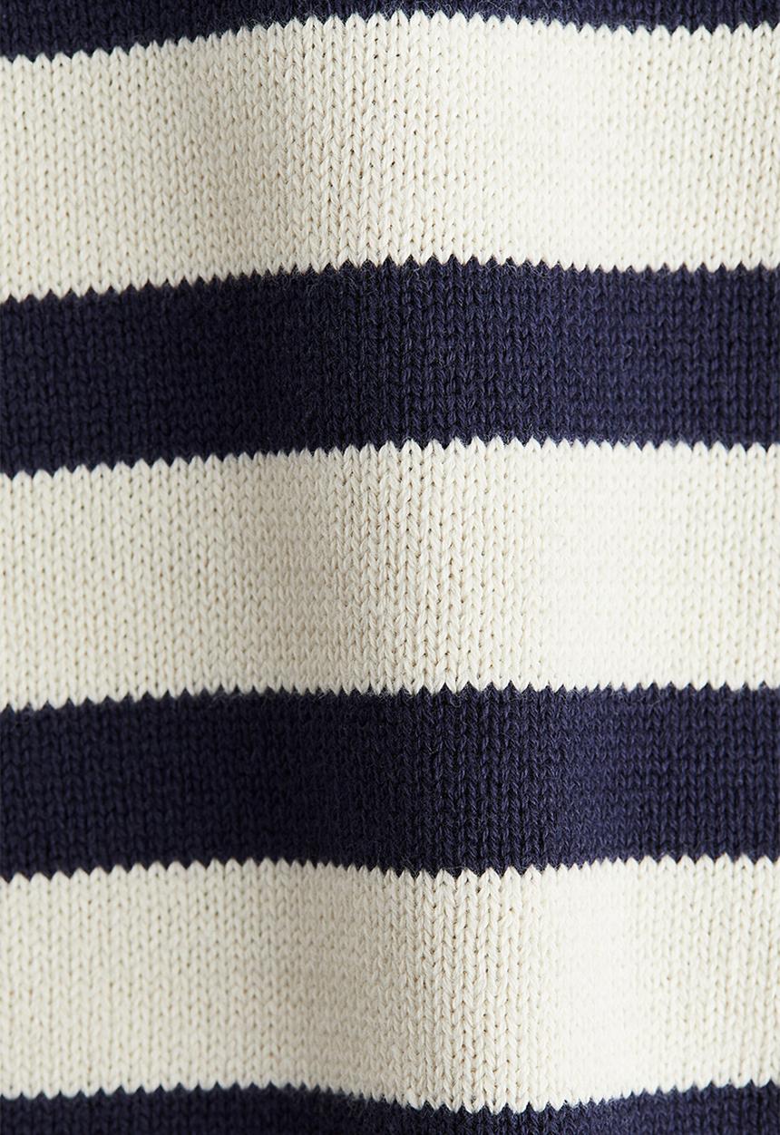 H&M - Cotton jumper - white & navy blue striped 