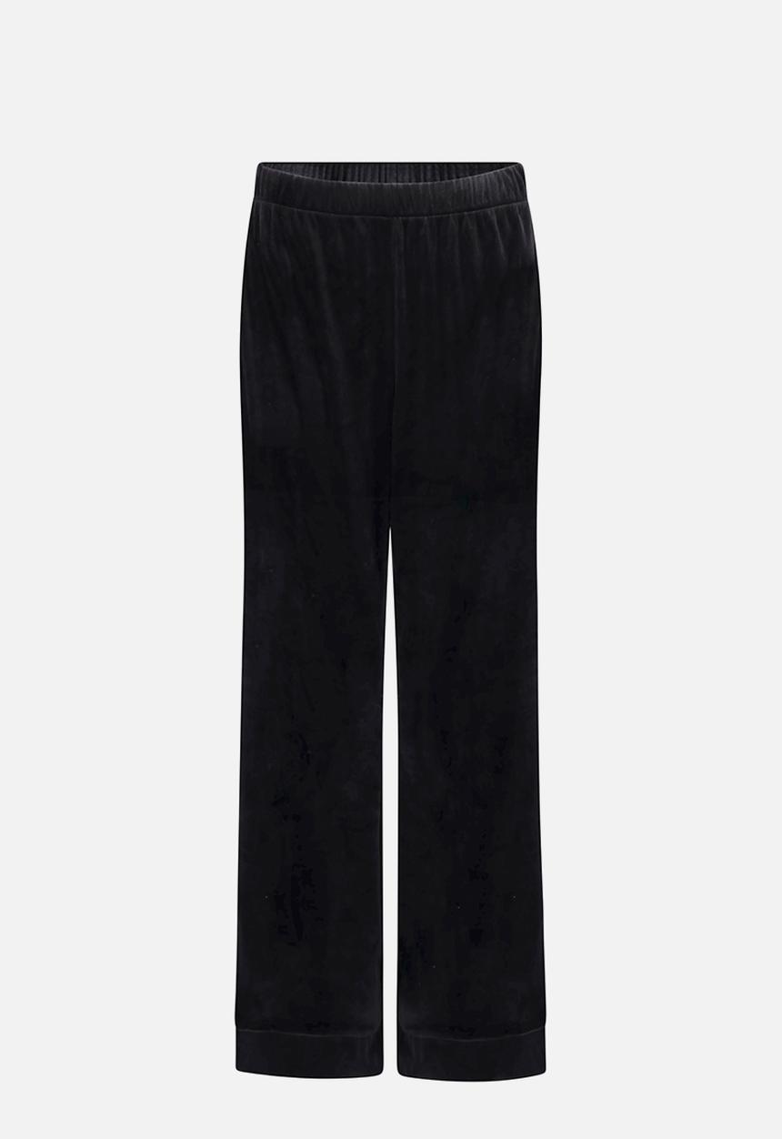 Hunkemoller - Pant velours piping - black