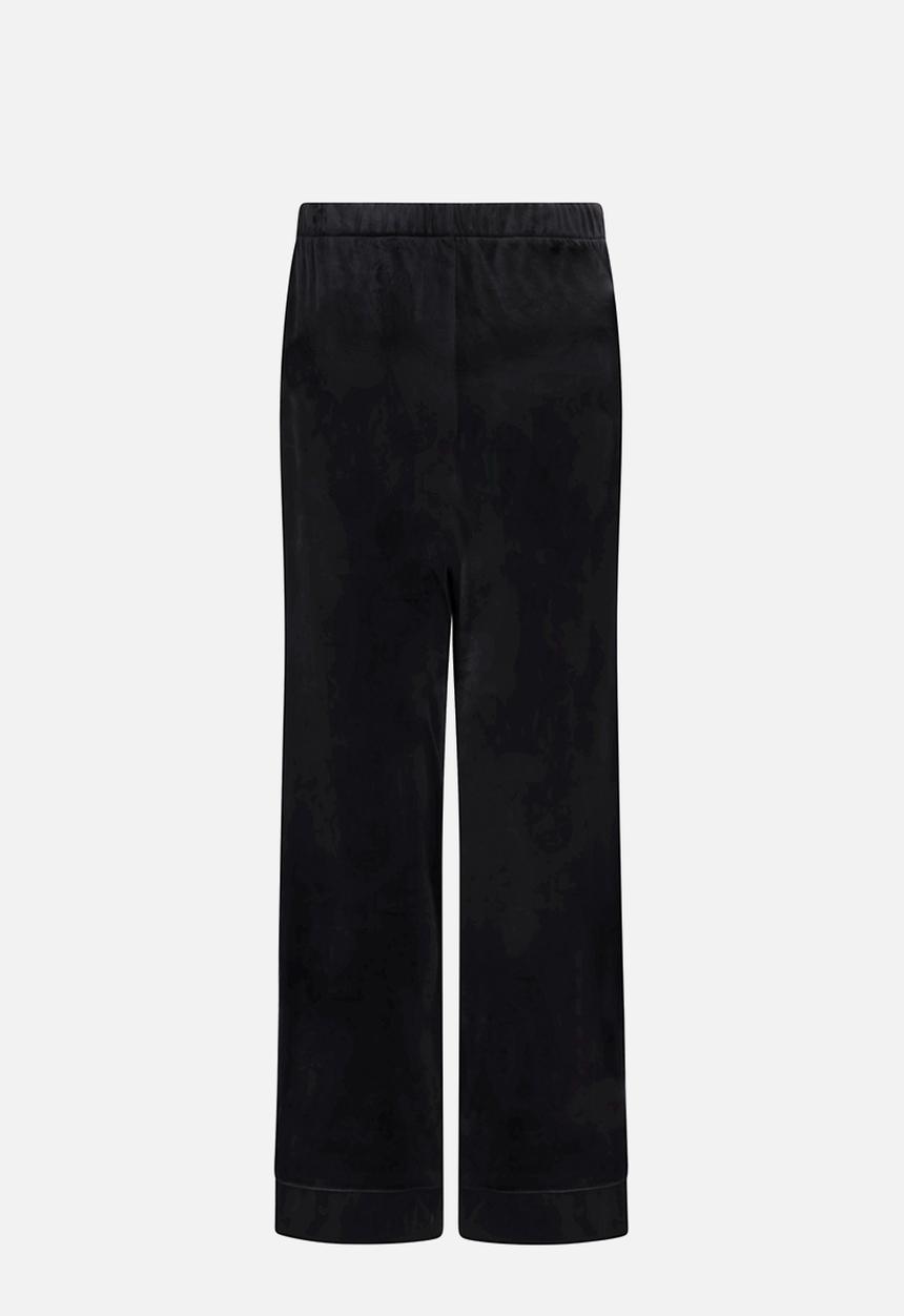 Hunkemoller - Pant velours piping - black