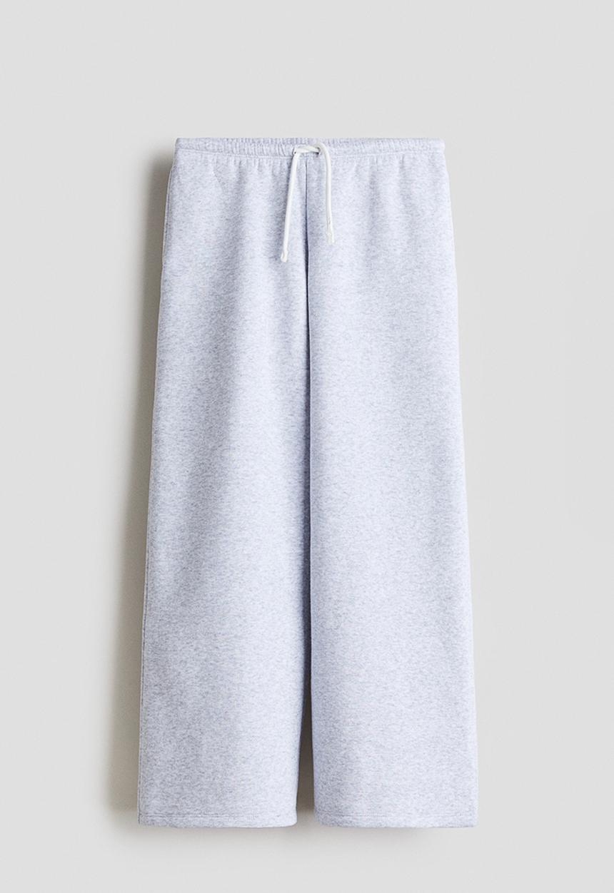 H&M - Brushed-inside joggers - light grey marl 