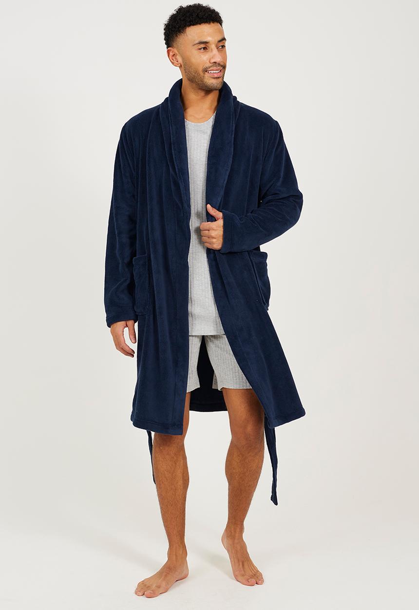 Brave Soul - Shane Dressing Gown - Navy