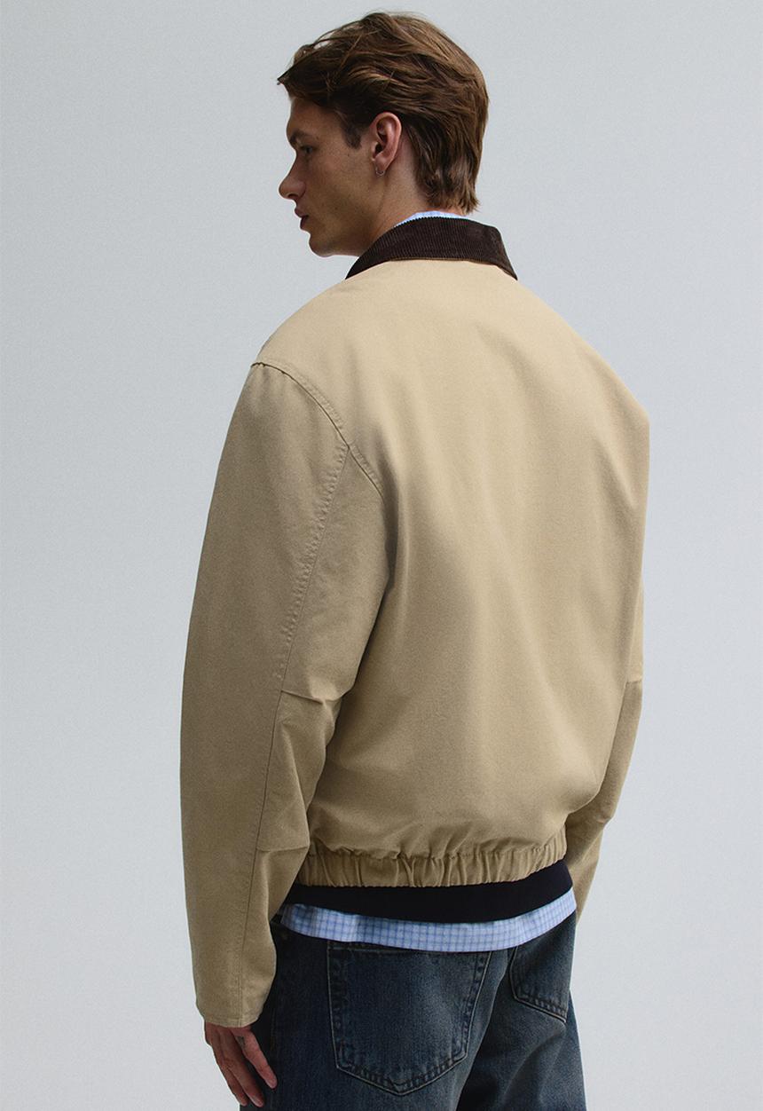 H&M - Cotton blouson jacket - beige