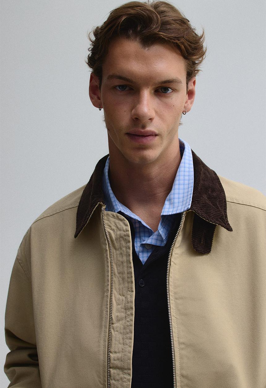 H&M - Cotton blouson jacket - beige