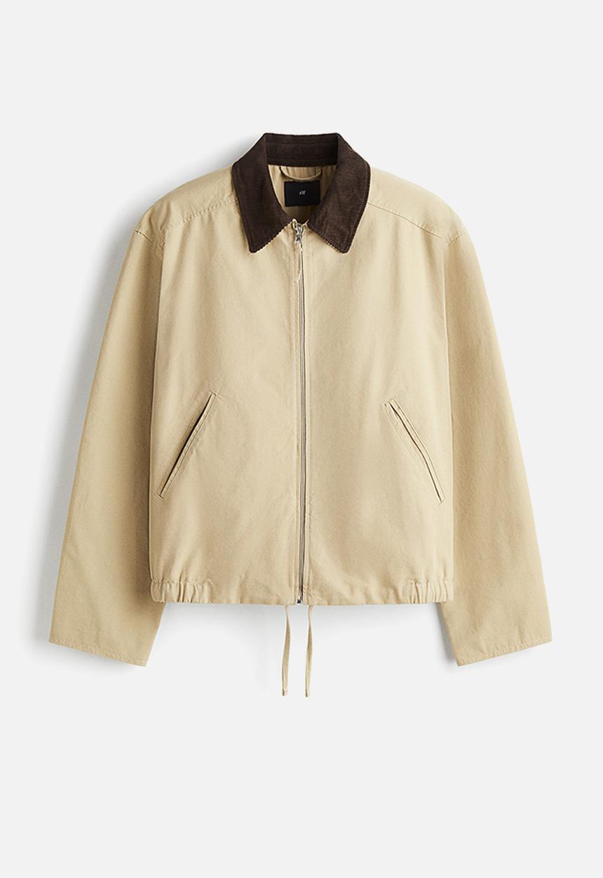H&M - Cotton blouson jacket - beige