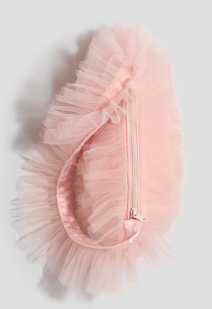 H&M - Tiered tulle handbag - light pink 