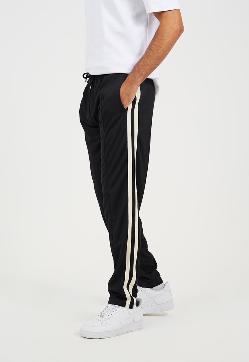 Wide Leg Joggers - Jet Black