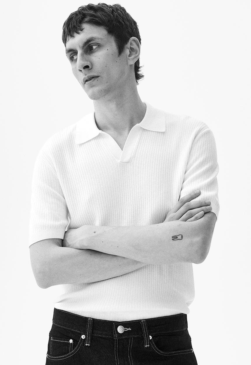 H&M - Slim fit polo shirt - white