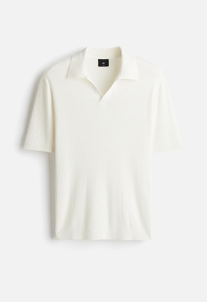 H&M - Slim fit polo shirt - white