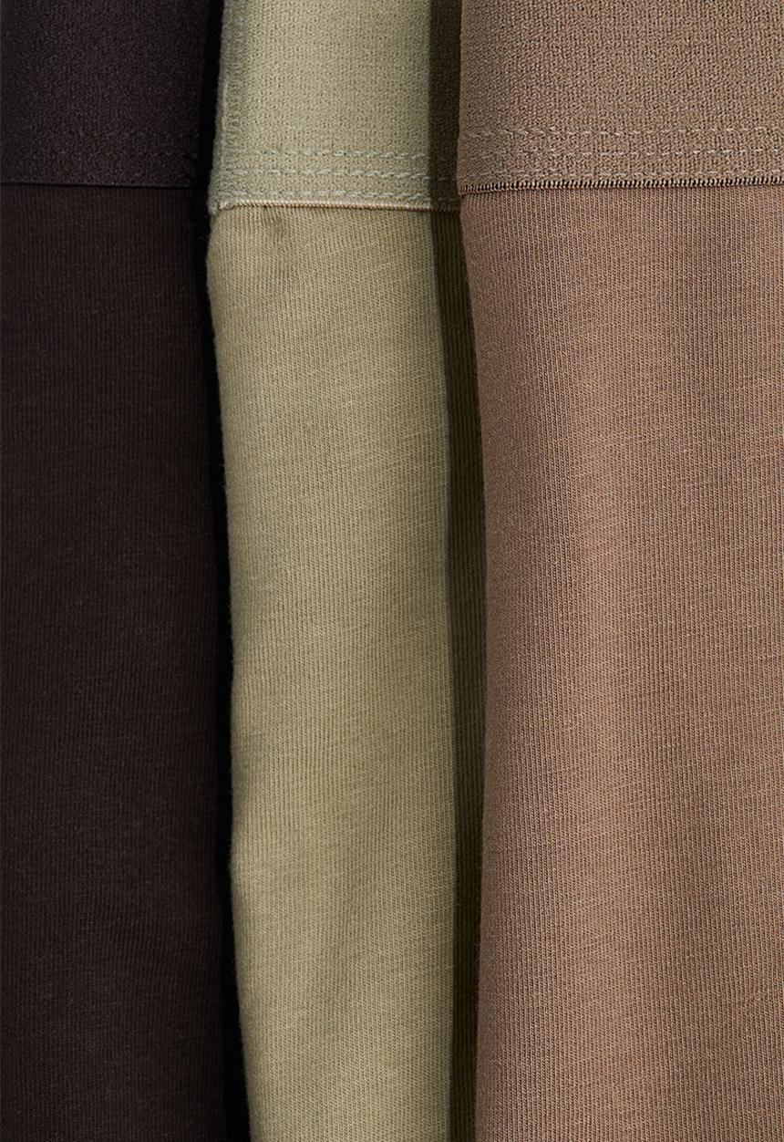 H&M - 3-Pack mid trunks with lycra® - green/beige/brown