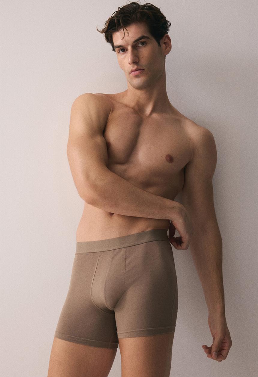 H&M - 3-Pack mid trunks with lycra® - green/beige/brown