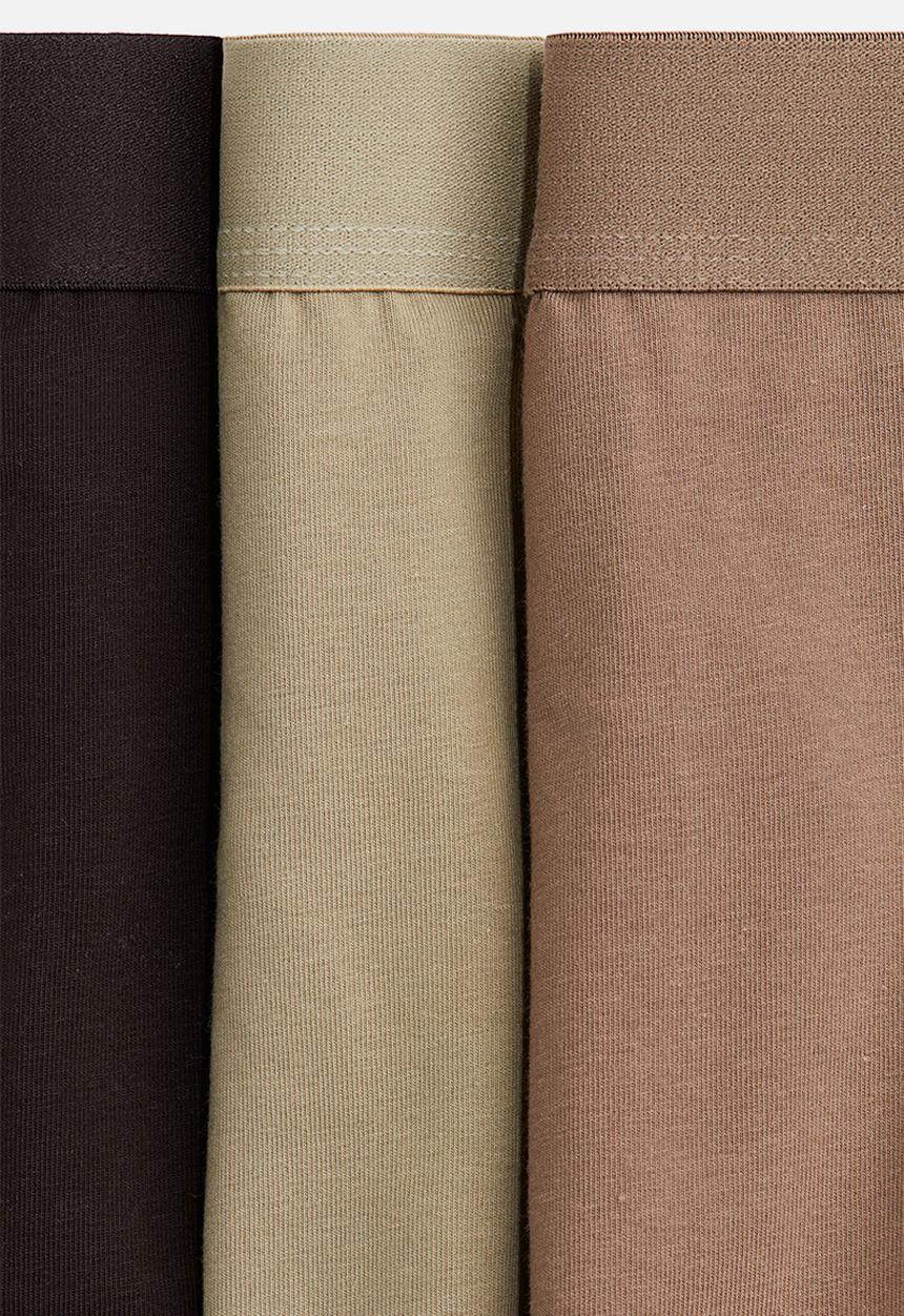 H&M - 3-Pack short trunks with lycra® - green/beige/brown