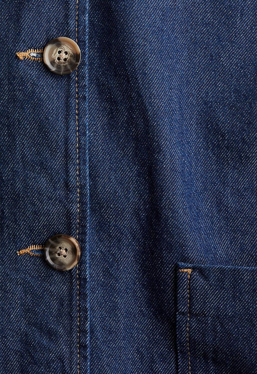H&M - Collared twill jacket - denim blue