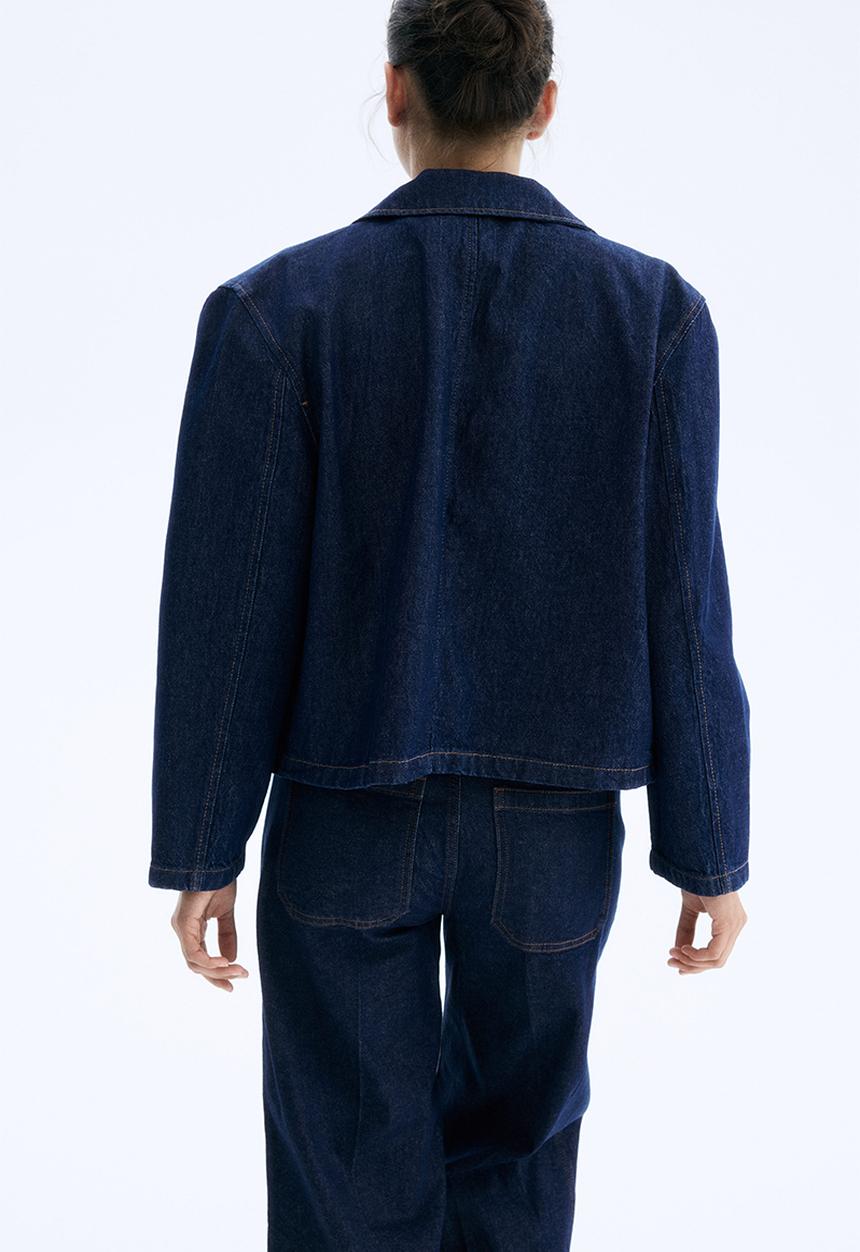 H&M - Collared twill jacket - denim blue