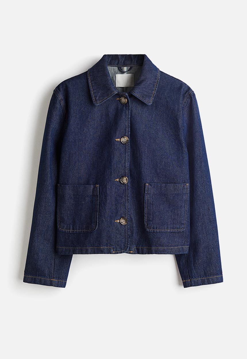H&M - Collared twill jacket - denim blue