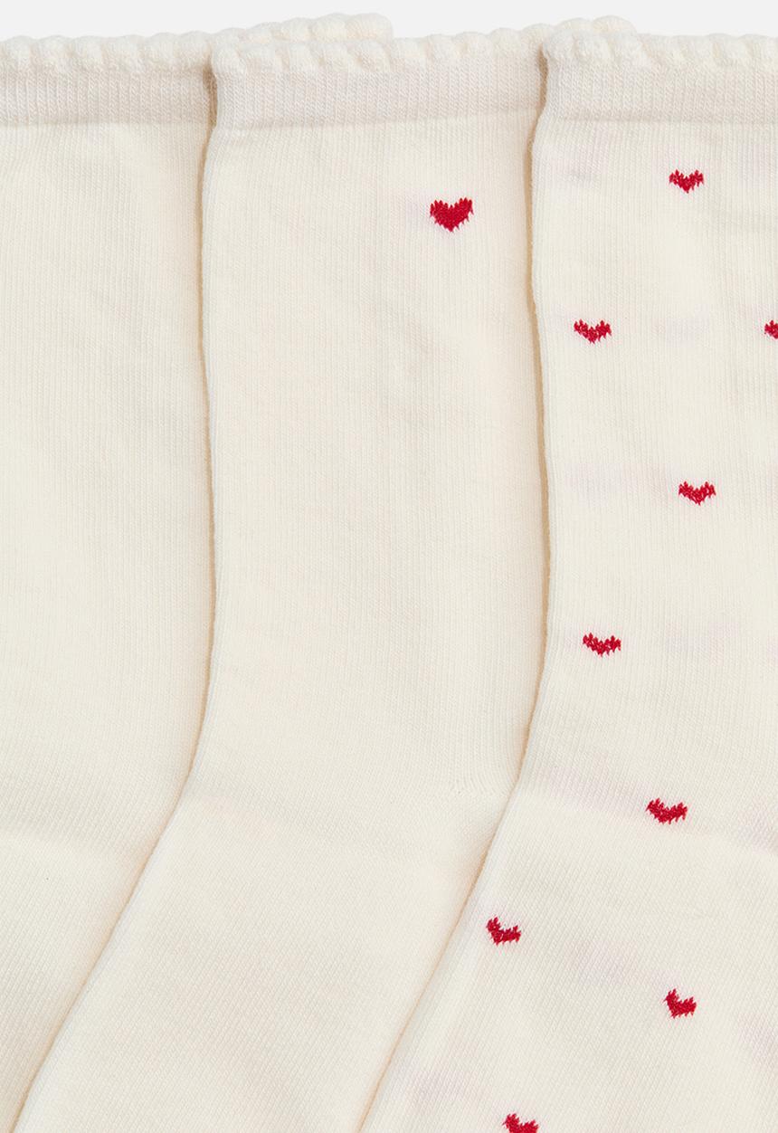 H&M - 5-Pack socks - white/hearts