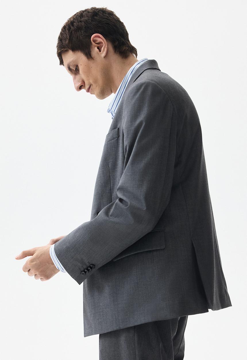 H&M - Relaxed fit double-breasted jacket - grey