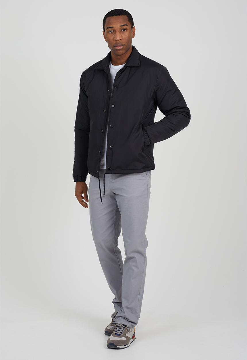 Brave Soul - Padded Coach Jacket  - Black