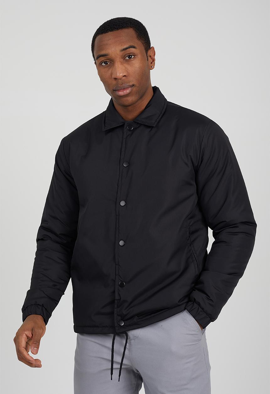 Brave Soul - Padded Coach Jacket  - Black