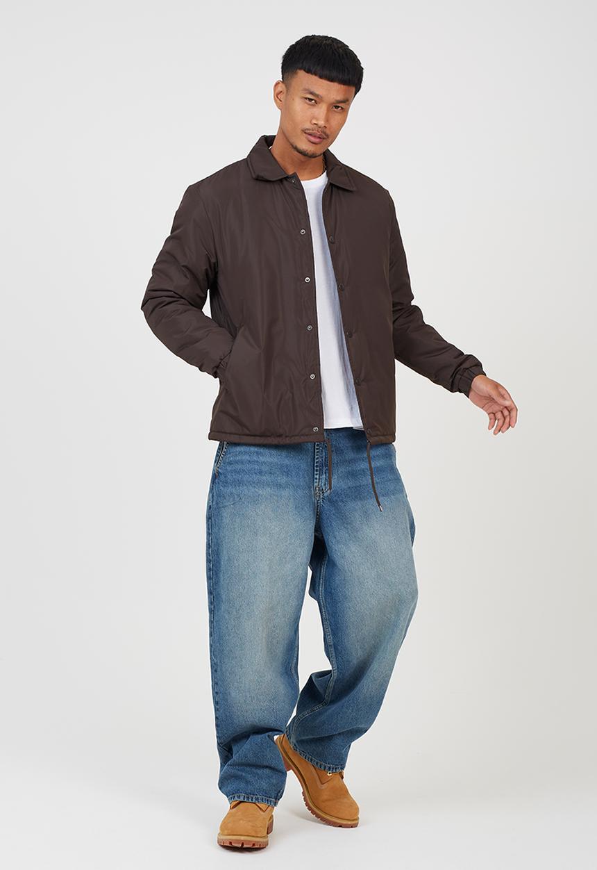 Brave Soul - Padded Coach Jacket - Brown