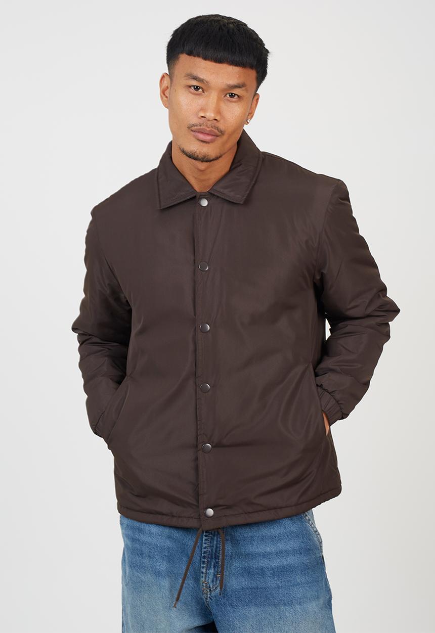 Brave Soul - Padded Coach Jacket - Brown