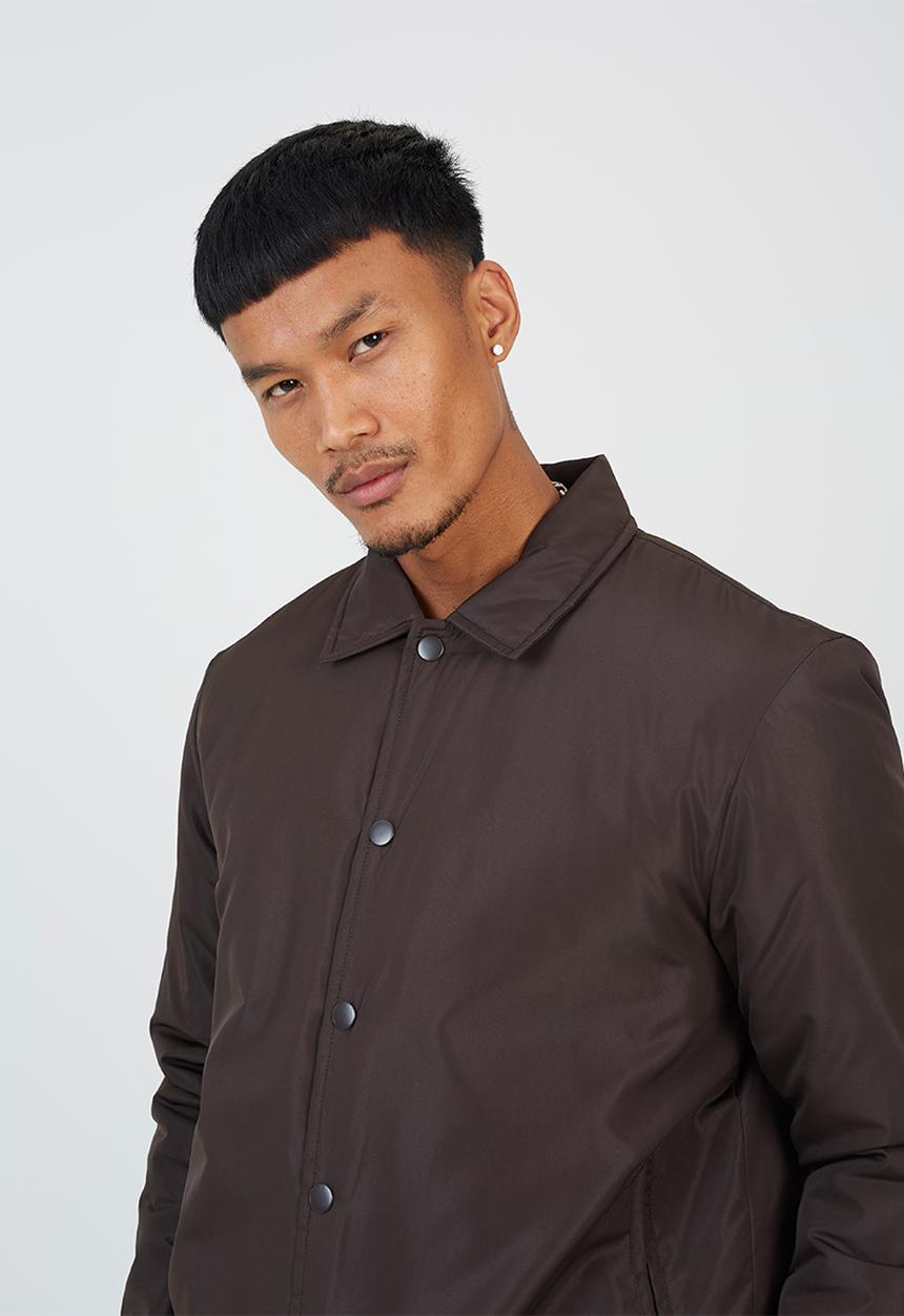Brave Soul - Padded Coach Jacket - Brown