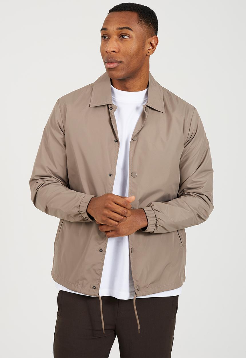 Brave Soul - Light Weight Coach Jacket  - Taupe