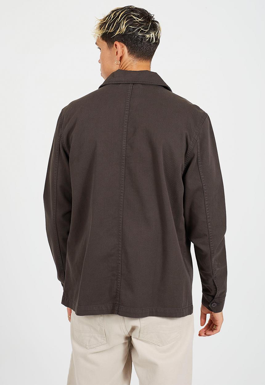 Brave Soul - Twill Shacket - Dark Charcoal