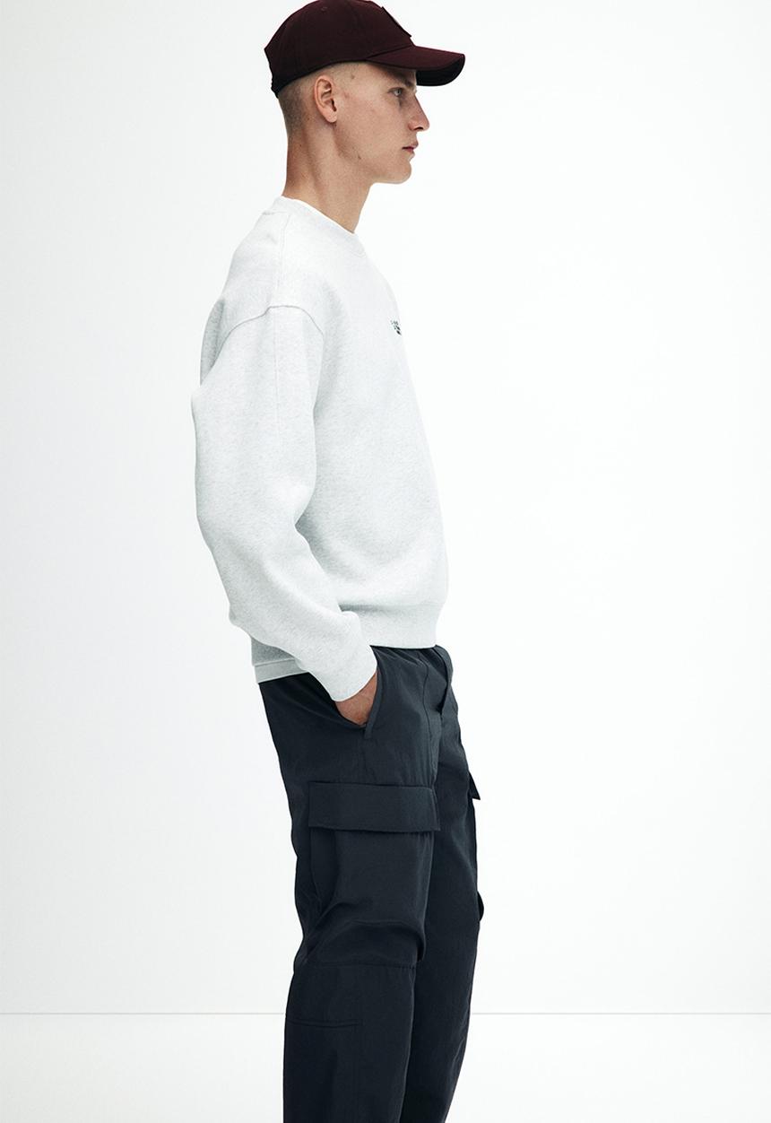 H&M - Relaxed fit nylon cargo trousers - steel blue
