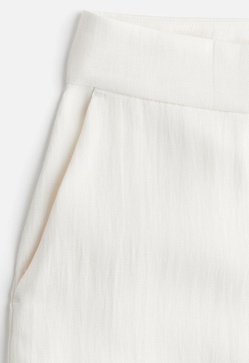 H&M - Wide twill trousers - white
