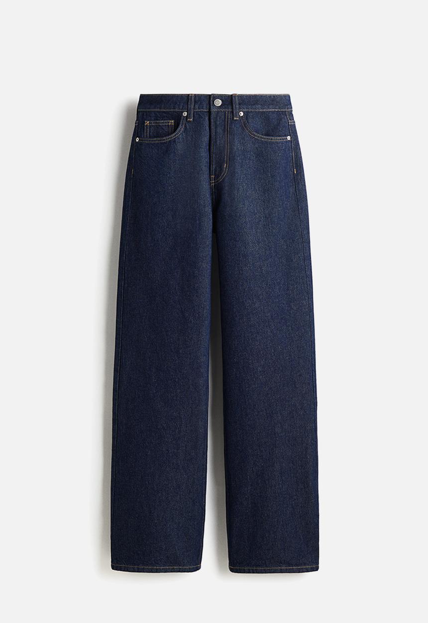 H&M - Wide high jeans - dark denim blue
