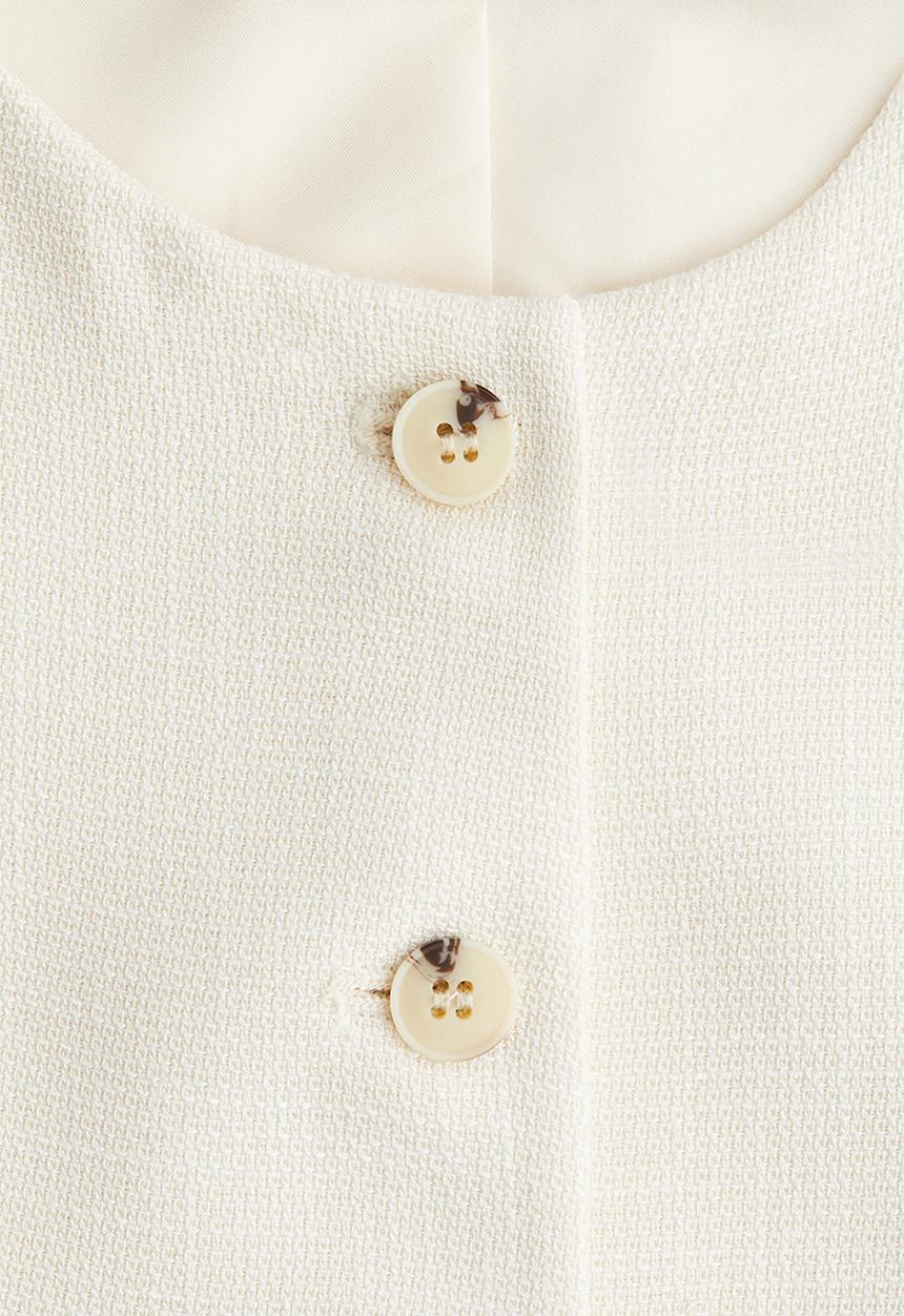 H&M - Long waistcoat - cream