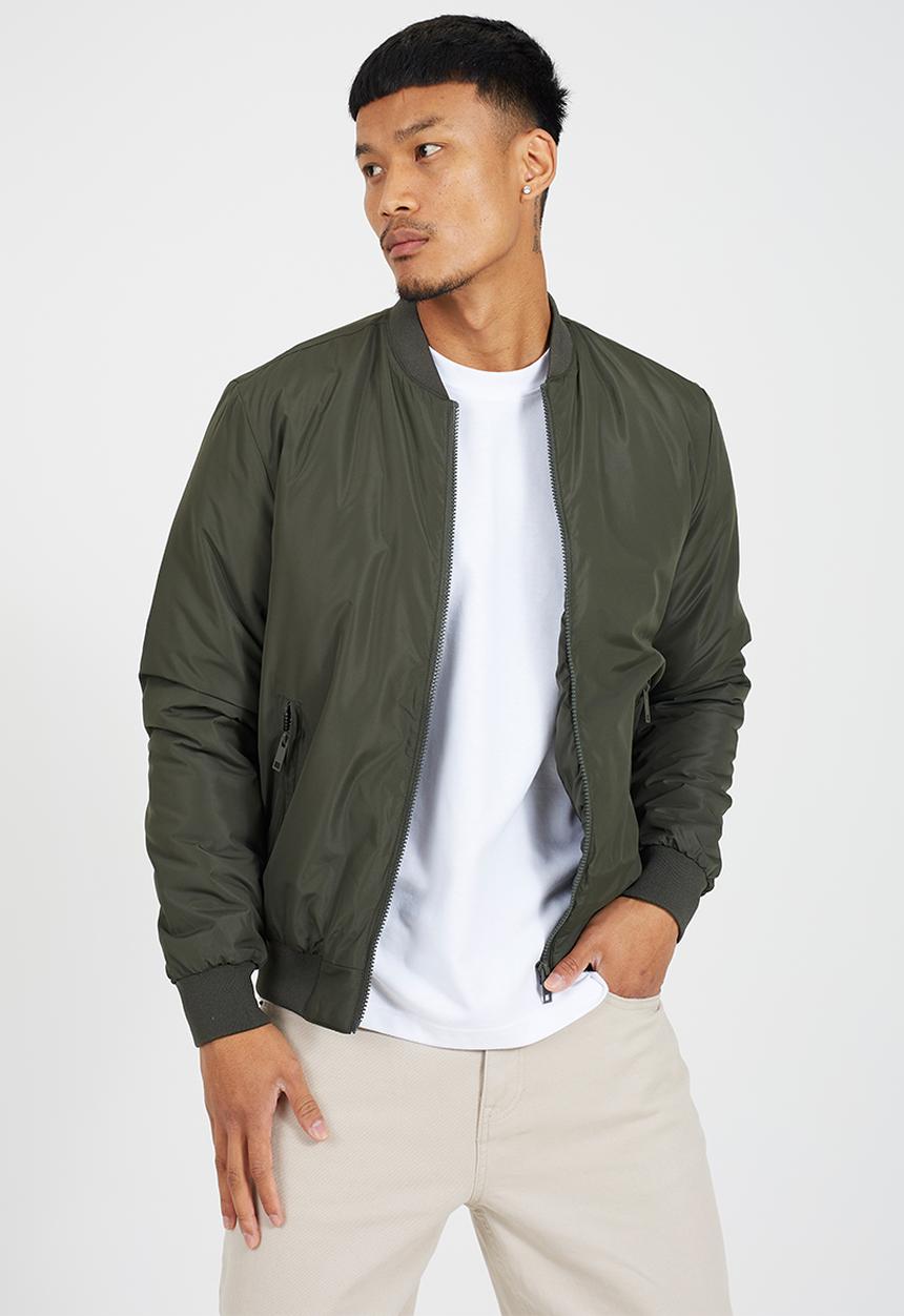 Brave Soul - Padded Bomber Jacket - Khaki