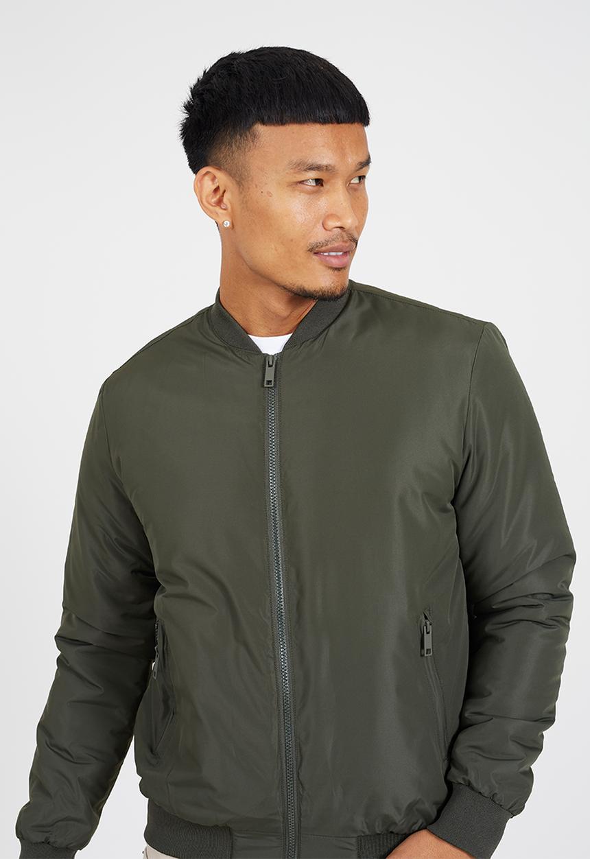 Brave Soul - Padded Bomber Jacket - Khaki